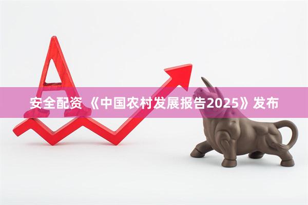 安全配资 《中国农村发展报告2025》发布